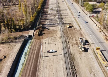 Avanza la obra de derivadores de la Ruta Provincial 65 en Cipolletti