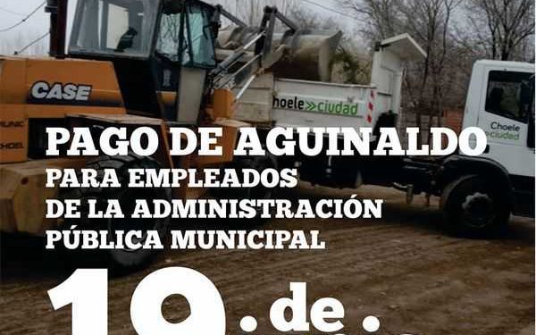 CHOELE CHOEL: La Municipalidad de Choele Choel pagará el aguinaldo el 19 de junio