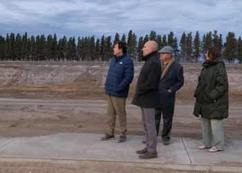 POMONA: Weretilneck recorrió obras que se ejecutan con fondos provinciales