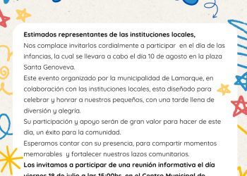 LAMARQUE: Se invita a las instituciones locales a participar de una reunión informativa de cara a la celebración del Día de las Infancias