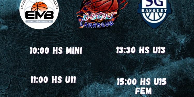 LAMARQUE: Actividad de la Liga Regional Formativa de Básquet mañana sábado 23 de agosto  CULTURA TURISMO Y DEPORTE LAMARQUE MUNICIPIO DE LAMARQUE