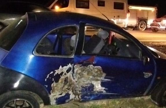 RUTA NACIONAL 22: Accidente de tránsito ocurrido éste domingo  Aproximadamente a las 19,30 horas, sobre ruta nacional 22 a la altura del kilómetro 1030, en cercanías de Coronel Belisle, produjo daños materiales en los autos involucrados.