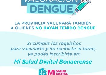TORNQUIST: La vacunación contra dengue se extiende a quienes no hayan tenido la enfermedad