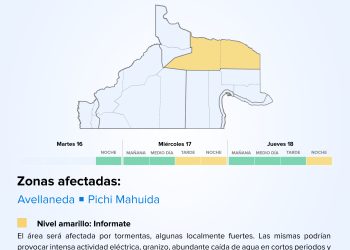 CHOELE CHOEL: ALERTA AMARILLA POR TORMETAS