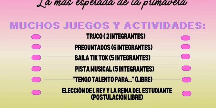 LAMARQUE:  ¡Llega la Fiesta del Estudiante 2025 en Lamarque!  El evento más esperado de la primavera se vive este domingo 28 de septiembre desde las 17hs en la Plaza Santa Genoveva
