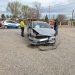 LAMARQUE: Accidente de transito en la intersección de calles Saavedra y 25 de Mayo.