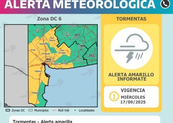 BAHIA BLANCA: Miércoles y jueves con alerta amarilla para Bahía y la región