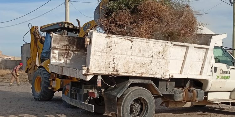 CHOELE CHOEL: El operativo limpieza llegó al barrio Villa Unión  El programa de limpieza que impulsa la Municipalidad de Choele Choel volvió a desplegarse este jueves, esta vez en el barrio Villa Unión.