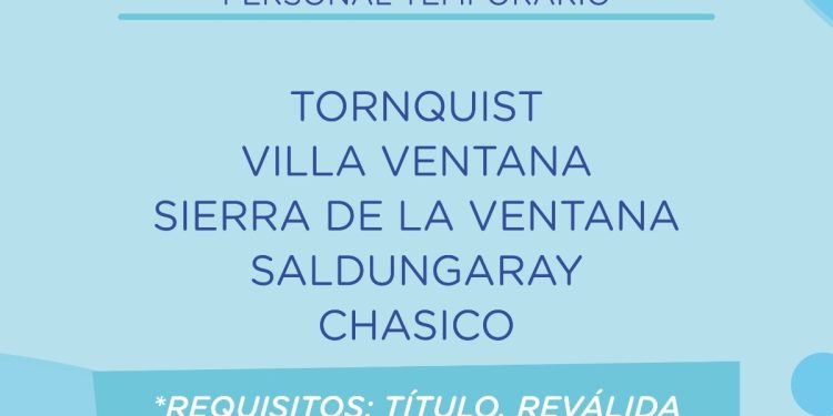 TORNQUIST: Incorporación de guardavidas para la temporada estival en el distrito  La Subsecretaría de Deportes incorporará guardavidas para la temporada de verano 2025/2026 en los complejos de piscinas municipales de Tornquist, Villa Ventana, Sierra de la Ventana, Saldungaray y Chasicó.