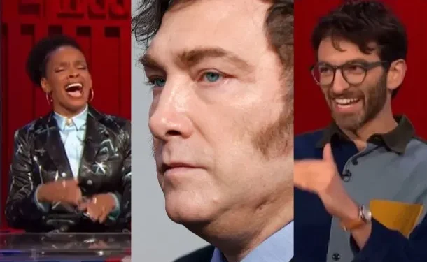 Así se burlaron de Javier Milei en la CNN tras la ayuda de Estados Unidos: «Wolverine de bajo presupuesto»  Se trata del ciclo "Have I Got News for You" que, además de calificar como un "dictador" al Presidente, se rieron de su presentación en el Movistar Arena.