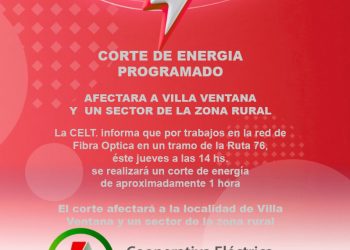 TORNQUIST: La CELT informa sobre un corte de energía programado