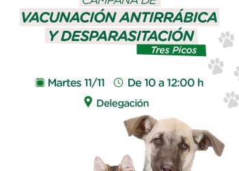 TRES PICOS: Nueva jornada de vacunación antirrábica y desparasitación