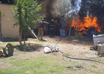 LUIS BELTRAN: Un hombre dejó las brasas de un asado encendidas y se generó un incendio
