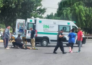 CHOELE CHOEL: Un joven motociclista debió ser asistido ayer lunes, en horas de la tarde, tras protagonizar un accidente