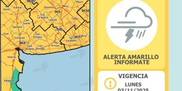 BAHIA BLANCA: Alerta Amarilla para este lunes en la ciudad y la región