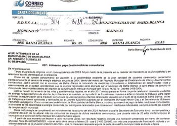 BAHIA BLANCA: EDES intimó al Municipio por una deuda de $7.500 millones