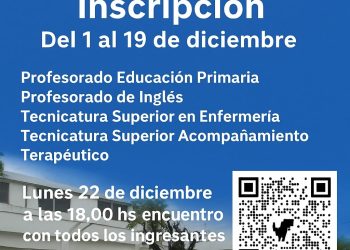 TORNQUIST: El ISFDyT 162 abre la inscripción para sus carreras 2026