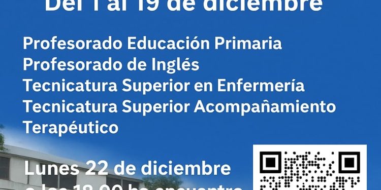 TORNQUIST: El ISFDyT 162 abre la inscripción para sus carreras 2026 Desde el Instituto de Formación Docente y Técnica 162 queríamos recordarles que están abiertas las inscripciones para las carreras que se dictarán durante el próximo año.