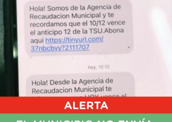 TORNQUIST: Alerta por mensajes falsos del municipio enviados a vecinos
