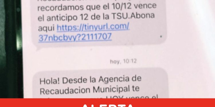 TORNQUIST: Alerta por mensajes falsos del municipio enviados a vecinos Tornquist Municipio informa a la comunidad que, en las últimas horas, se han detectado mensajes de texto y WhatsApp enviados a vecinos en nombre del municipio, en los que se “recuerdan” supuestos vencimientos de pagos y se incluye un enlace para abonarlos.