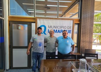 LAMARQUE: El Intendente Municipal de Lamarque Sergio Hernández, se reunió con los referentes de la UOCRA Alto Valle, donde se trataron diferentes temas además de coordinar distintas acciones