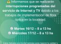 VILLA SERRANA LA GRUTA: Interrupciones programadas en Villa Serrana La Gruta