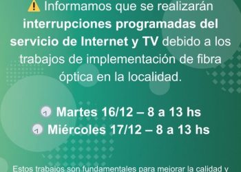 VILLA SERRANA LA GRUTA: Interrupciones programadas en Villa Serrana La Gruta