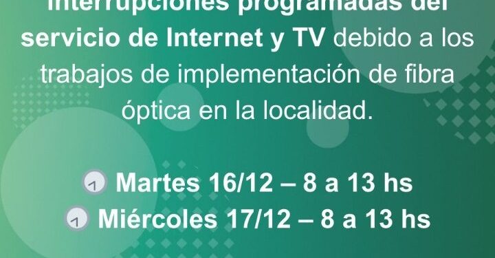 VILLA SERRANA LA GRUTA: Interrupciones programadas en Villa Serrana La Gruta