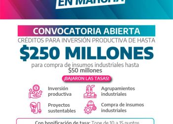 TORNQUIST: Producción «Nuevo programa de créditos con bonificación de tasas»