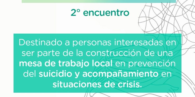 TORNQUIST: Invitan al 2º encuentro de la Mesa de Abordaje para la Prevención del Suicidio El segundo encuentro de la Mesa de Abordaje para la Prevención del Suicidio, se llevará a cabo este jueves 22 a las 10 h en el Teatro Municipal ‘Rodolfo Funke’.