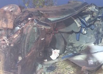 RIO COLORADO: Huida, persecución a alta velocidad por Ruta Provincial 50 y vuelco