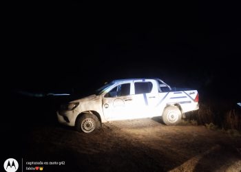 Vuelco en la ruta provincial 57 en  cercanías de Río Colorado