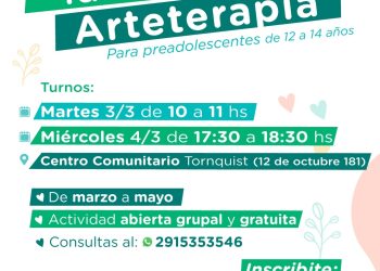 TORNQUIST: Desde marzo se dictará un Taller de Arteterapia para adolescentes