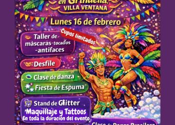 VILLA VENTANA: Gran evento de Carnaval este lunes 16 de febrero