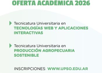 TORNQUIST: Inscripciones abiertas para dos nuevas carreras de la UPSO