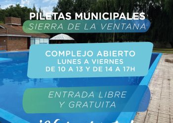 SIERRA DE LA VENTANA: El Complejo de Piscinas permanecerá abierto durante marzo