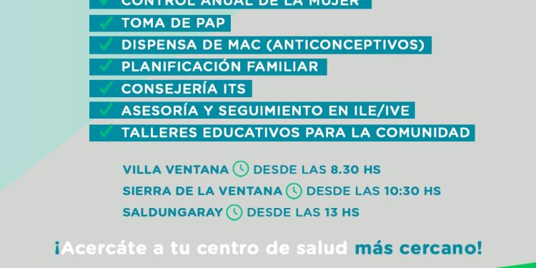 TORNQUIST: El dispositivo de Atención de Salud Sexual Integral actualiza sus horarios  La Secretaría de Salud informa los nuevos horarios de atención del dispositivo de Salud Sexual Integral en diferentes localidades del distrito.