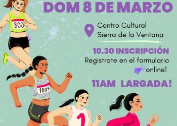 SIERRA DE LA VENTANA: 8M Convocan a una corre-caminata recreativa por los derechos de las mujeres