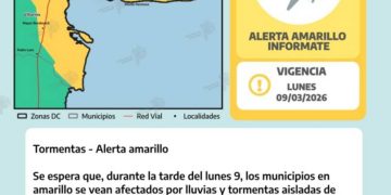 BAHIA BLANCA: El Servicio Meteorológico emitió un alerta amarillo para este lunes por tormentas