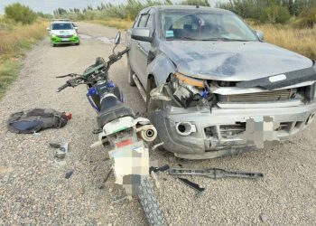 LAMARQUE: Un accidente de tránsito ocurrido durante la mañana de este sábado, en un camino rural de Isla Chica