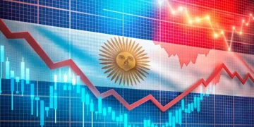 El riesgo país roza los 600 puntos y las acciones anotan mayoría de bajas, en línea con el mal humor global + S