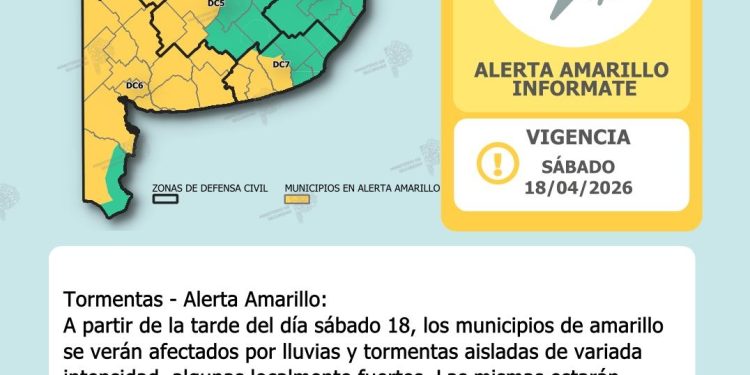 TORNQUIST: Alerta amarilla por tormentas para el distrito