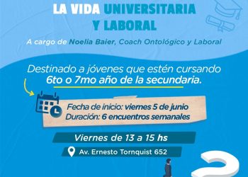 TORNQUIST: El Centro Universitario Tornquist dictará un taller sobre vida universitaria y laboral