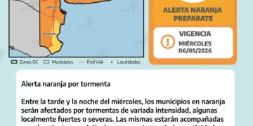 BAHIA BLANCA: Rige una alerta naranja por tormentas en la ciudad