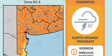 TORNQUIST: Alerta naranja por tormentas para este miércoles 6 en todo el distrito
