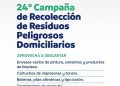 BAHIA BLANCA: Recolección de Residuos Peligrosos Domiciliarios
