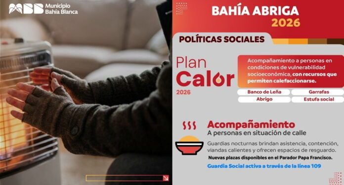 BAHIA BLANCA: Plan calor «Puntos de asesoramiento»  Del 11 al 15 de mayo, la Secretaría de Políticas Sociales y Fortalecimiento Comunitario brindará asesoramiento y orientación sobre el acceso al Plan Calor en diferentes espacios de la ciudad.