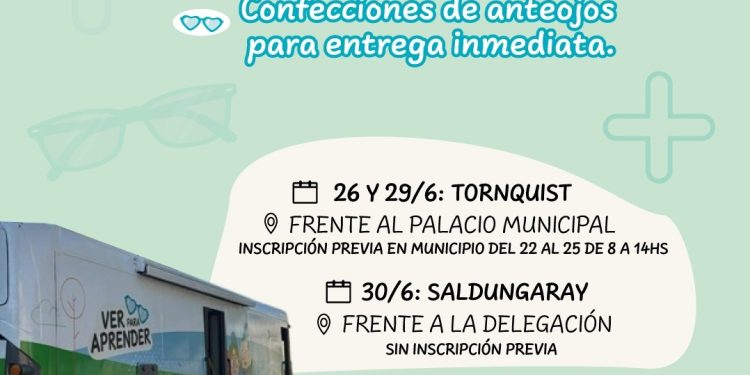 TORNQUIST: ‘Ver para seguir aprendiendo’ llega a Tornquist  Del 26 al 30 de junio estará en el distrito Tornquist ‘Ver para seguir aprendiendo’, un programa oftalmológico impulsado por la Fundación Banco Provincia con el fin de promover el cuidado de la salud visual.
