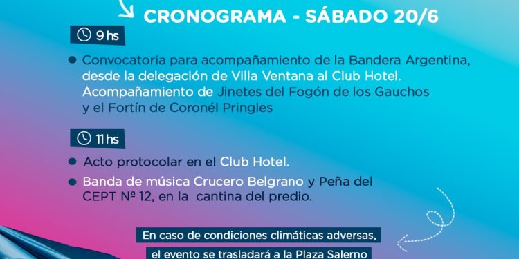El Club Hotel de la Ventana será escenario del Día de la Bandera en el distrito  El sábado 20 de junio se llevarán adelante los festejos por el Día de la Bandera, como cada año, al pie de las ruinas del Club Hotel de la Ventana, donde se encuentra el mástil ubicado a mayor altura de la provincia de Buenos Aires.