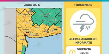 TORNQUIST: Alerta amarilla por lluvias para todo el distrito y la zona